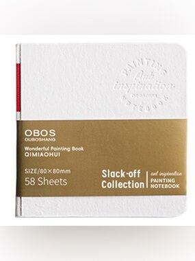 OBOS Mini PAINTING NOTEBOOK Loafing Book 3.15" x 3.15" 58 Sheets 116 Sheets